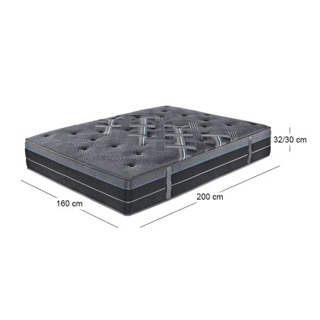 MATTRESS 3-Zone Pocket Spring 160x200x(32/30)cm Single Sided