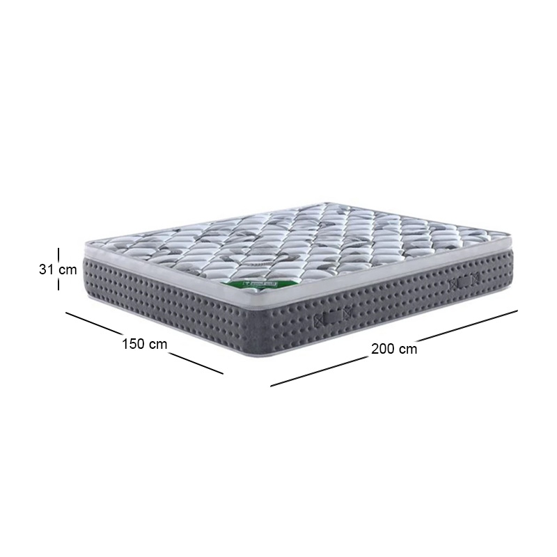MATTRESS Pocket Spring+Top Foam 150x200/31cm (Roll Pack)