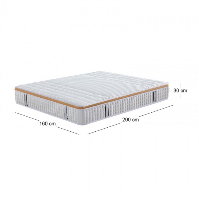 MATTRESS Pocket Spring 160x200/30cm 1-side (Very Firm)