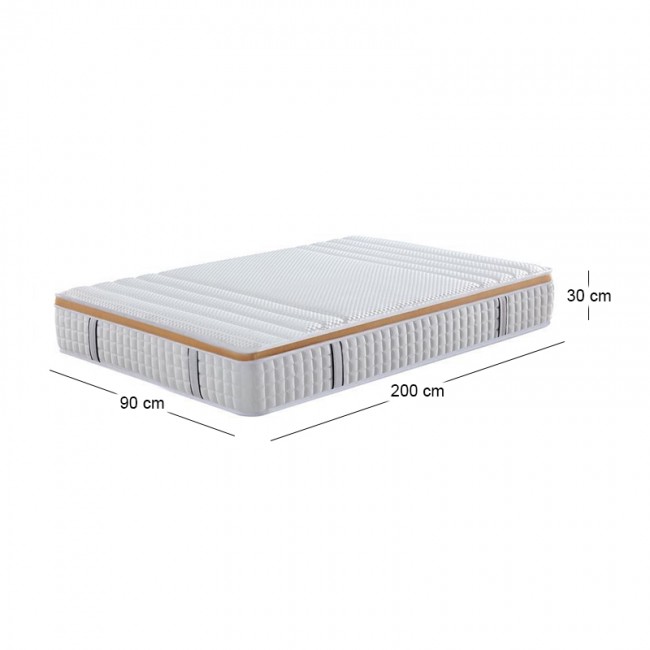 MATTRESS Pocket Spring 90x200/30cm 1-side (Very Firm)