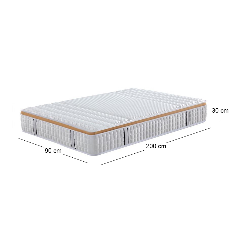 MATTRESS Pocket Spring 90x200/30cm 1-side (Very Firm)