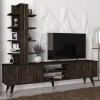 Σύνθεση τηλεόρασης Agneta Megapap χρώμα μαύρο rebab 180x35x149εκ.