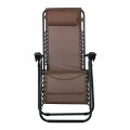 SUPER RELAX Armchair with Footstool Metal Anthracite/Textilene Brown