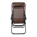 SUPER RELAX Armchair with Footstool Metal Anthracite/Textilene Brown
