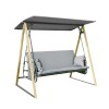 SURF Swing 3-Sater (Bed) Metal Natural-Dark Grey, Fabric Grey