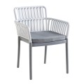SYLVIA Armchair PP-UV Light Grey/Anthracite, Cushion Grey