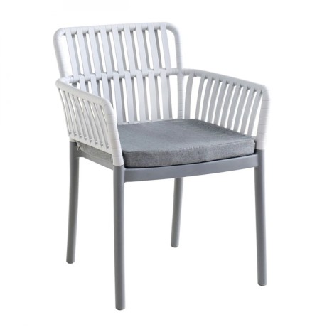 SYLVIA Armchair PP-UV Light Grey/Anthracite, Cushion Grey