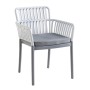 SYLVIA Armchair PP-UV Light Grey/Anthracite, Cushion Grey
