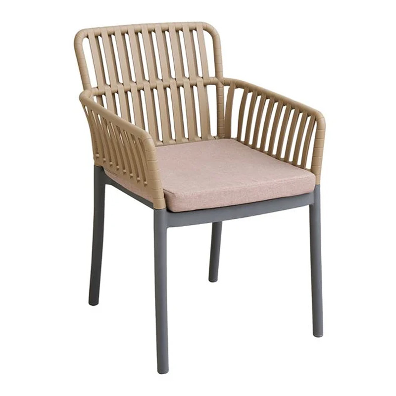 SYLVIA Armchair PP-UV Sand Beige/Anthracite, Cushion Beige