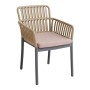 SYLVIA Armchair PP-UV Sand Beige/Anthracite, Cushion Beige