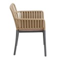 SYLVIA Armchair PP-UV Sand Beige/Anthracite, Cushion Beige