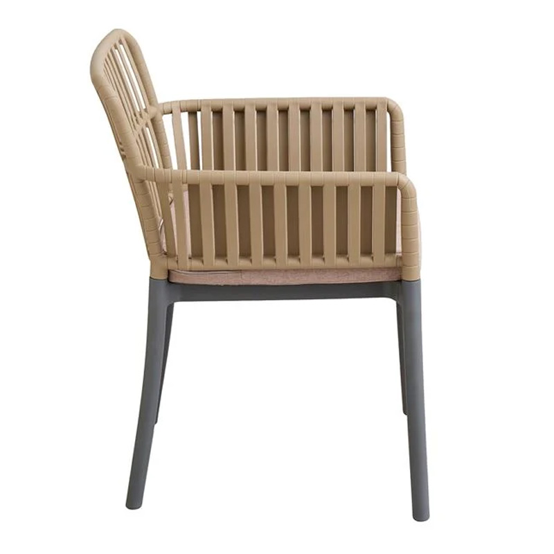 SYLVIA Armchair PP-UV Sand Beige/Anthracite, Cushion Beige