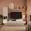Almeria Megapap melamine TV unit in white - cordoba color 149x29,5x117cm.