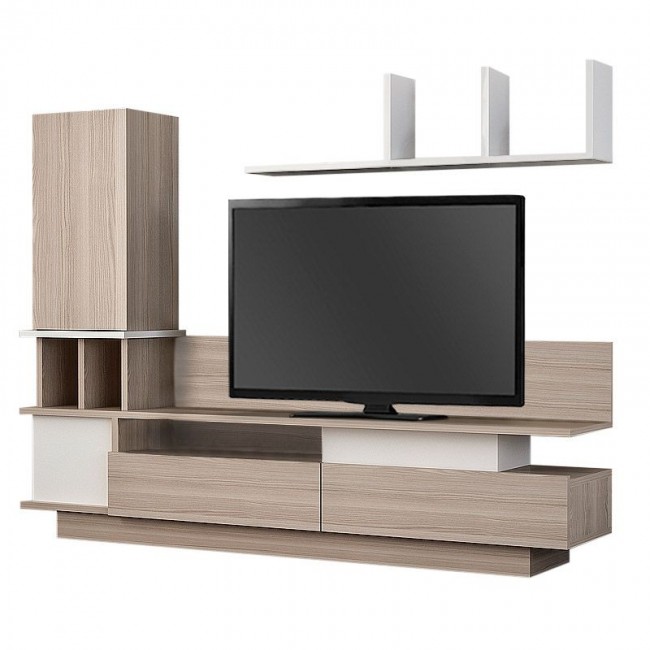 Almeria Megapap melamine TV unit in white - cordoba color 149x29,5x117cm.