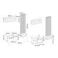Σύνθεση τηλεόρασης Dumont Megapap χρώμα ανθρακί - sepet oak 180x36,8x200εκ.