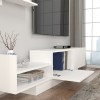 Σύνθεση τηλεόρασης Egemen Megapap χρώμα λευκό 180x32x40εκ.