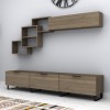 Σύνθεση τηλεόρασης Heydar Megapap χρώμα καρυδί 210x35x40εκ.