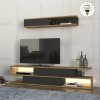 Σύνθεση τηλεόρασης Manet Megapap με LED χρώμα sepet oak - ανθρακί 180x29,5x39εκ. Σύνθεση τηλεόρασης Manet Megapap με LED χρώμα sepet oak - ανθρακί 180x29,5x39εκ.