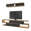 Σύνθεση τηλεόρασης Manet Megapap με LED χρώμα sepet oak - ανθρακί 180x29,5x39εκ. Σύνθεση τηλεόρασης Manet Megapap με LED χρώμα sepet oak - ανθρακί 180x29,5x39εκ.