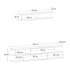 Σύνθεση τηλεόρασης Manet Megapap με LED χρώμα sepet oak - ανθρακί 180x29,5x39εκ. Σύνθεση τηλεόρασης Manet Megapap με LED χρώμα sepet oak - ανθρακί 180x29,5x39εκ.