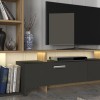 Σύνθεση τηλεόρασης Simal Megapap με LED χρώμα ανθρακί - sepet oak 168,2x31,3x120εκ. Σύνθεση τηλεόρασης Simal Megapap με LED χρώμα ανθρακί - sepet oak 168,2x31,3x120εκ.
