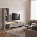 Σύνθεση τηλεόρασης Simal Megapap με LED χρώμα γκρι σκυροδέματος 168,2x31,3x120εκ.