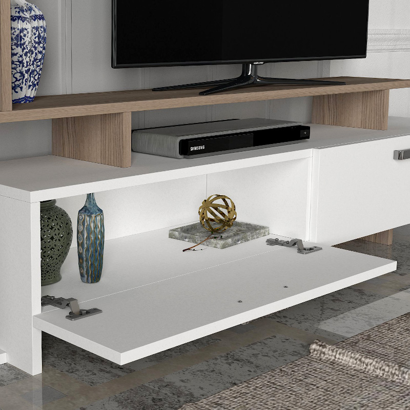 Σύνθεση τηλεόρασης Simal Megapap με LED χρώμα λευκό - cordoba 168,2x31,3x120εκ.