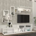 Σύνθεση τηλεόρασης Stamatia Megapap χρώμα λευκό 210x36,8x46,8εκ.