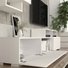 Σύνθεση τηλεόρασης Stamatia Megapap χρώμα λευκό 210x36,8x46,8εκ.