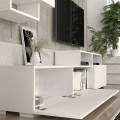 Σύνθεση τηλεόρασης Stamatia Megapap χρώμα λευκό 210x36,8x46,8εκ.