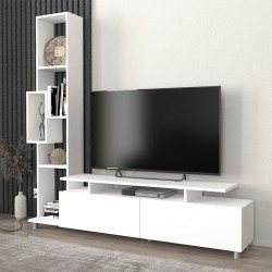 Σύνθεση τηλεόρασης Tulip Megapap χρώμα λευκό 160x29,5x160εκ.