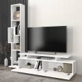 Σύνθεση τηλεόρασης Tulip Megapap χρώμα λευκό 160x29,5x160εκ.