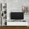 Tulip Megapap melamine TV unit in white color 160x29x160cm.