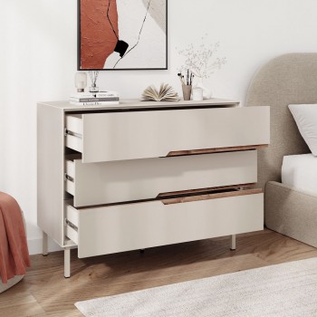 Arch Megapap melamine chest of drawers in sandstone color 98x40x78,5cm.