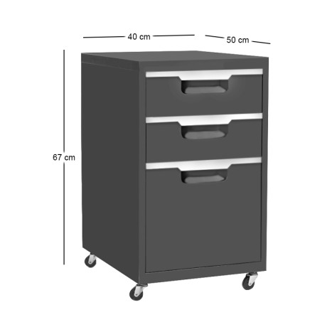 Metal CABINET 40x50x67 Black