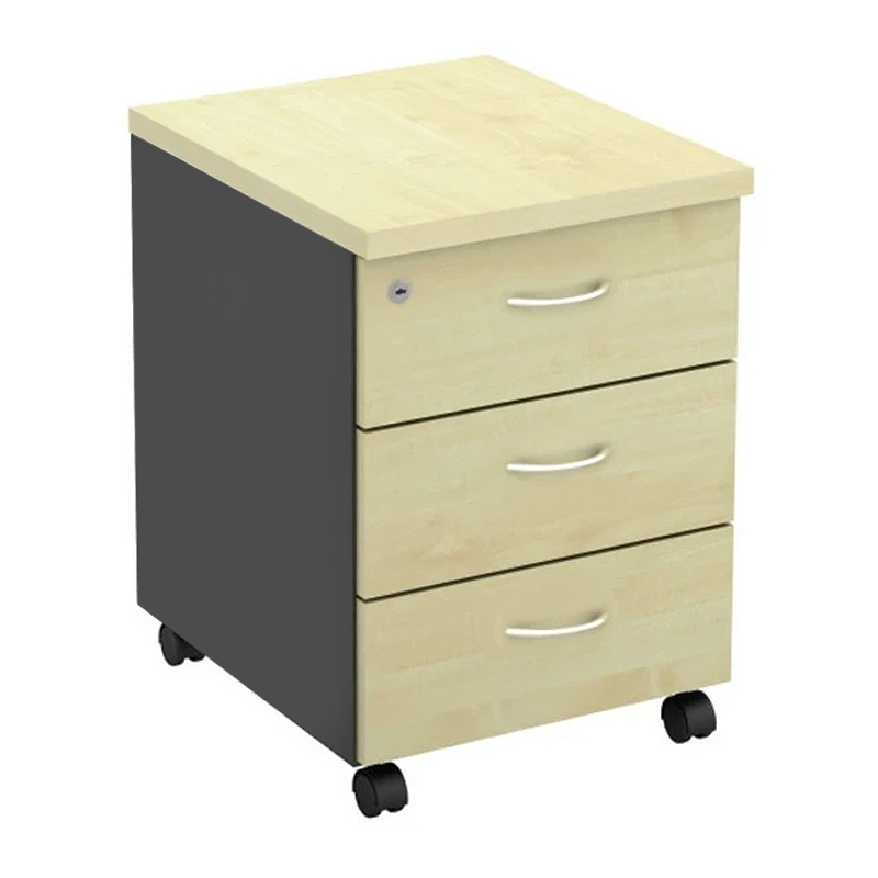 Mobile Pedestal-Α (3-Drawers) 40x48x56cm DG/Beech