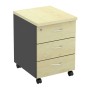 Mobile Pedestal-Α (3-Drawers) 40x48x56cm DG/Beech