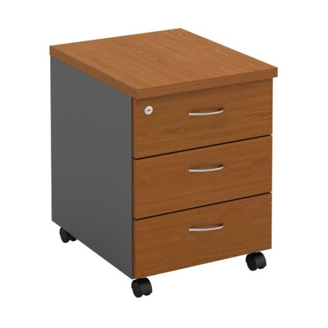 Mobile Pedestal-Α (3-Drawers) 40x48x56cm Grey/Cherry