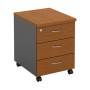 Mobile Pedestal-Α (3-Drawers) 40x48x56cm Grey/Cherry