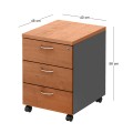Mobile Drawer 3-Drawers 40x48x56cm DG/Cherry