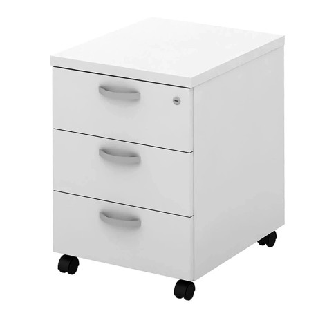 Mobile Pedestal 3-Drawers 40x48x56 White