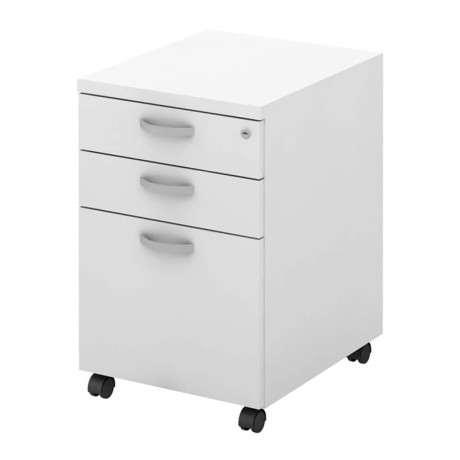 Mobile Pedestal 3-Drawers 40x48x62cm White