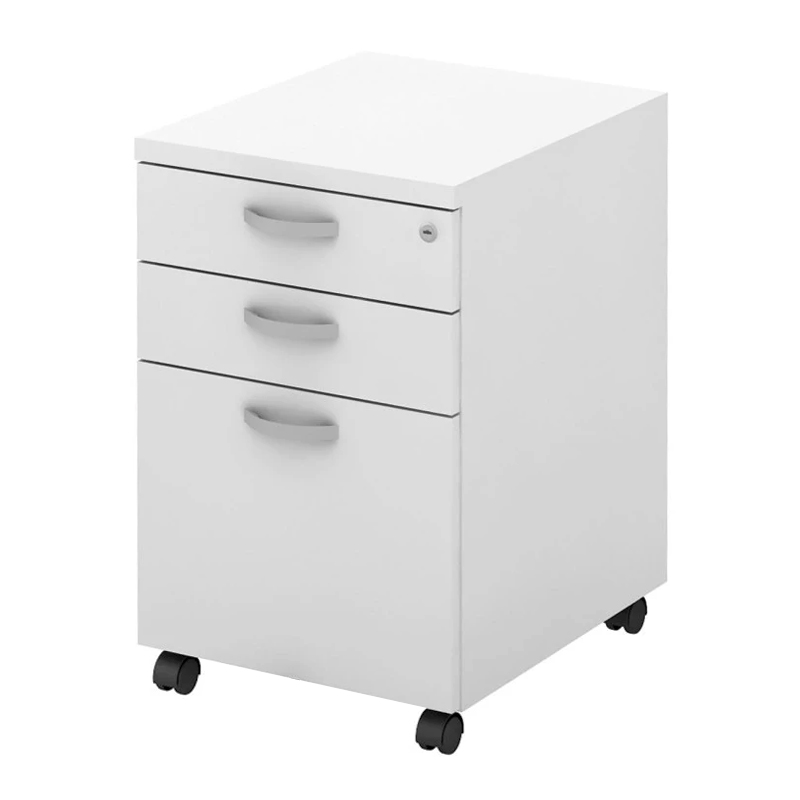 Mobile Pedestal 3-Drawers 40x48x62cm White