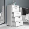 Συρταριέρα Helia Megapap χρώμα λευκό 60x44x108εκ.