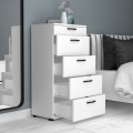 Helia Megapap melamine dresser in white color 60x44x108cm.