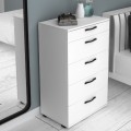 Helia Megapap melamine dresser in white color 60x44x108cm.