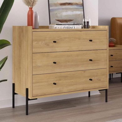 Malta Megapap melamine dresser in sapphire oak color 94x40x80.1cm.