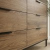 Mars Megapap melamine dresser in walnut Ud color 140x45x83.5cm.