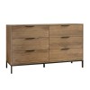 Mars Megapap melamine dresser in walnut Ud color 140x45x83.5cm.