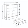 Συρταριέρα μελαμίνης Base Megapap χρώμα oak - λευκό 72x40x88εκ.